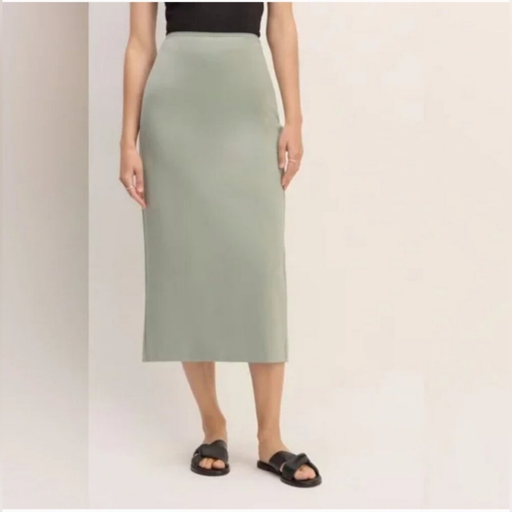 Everlane Dream Maxi Skirt Green, Size S